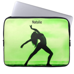 Housse Pour Ordinateur Portable Housse d'ordinateur portable de danse vert citron