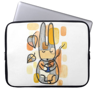 Housse Pour Ordinateur Portable Housse d'ordinateur portable Lapin Automne Cozy