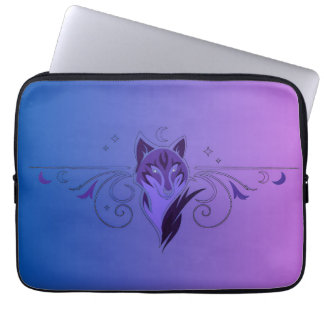 Housse Pour Ordinateur Portable Housse d'ordinateur portable loup violet