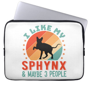 Housse Pour Ordinateur Portable Humour du propriétaire canadien de chats en sphynx