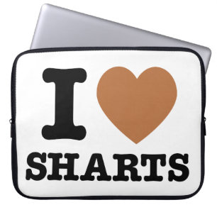 Housse Pour Ordinateur Portable I Heart Sharts Funny Icon Graphisme