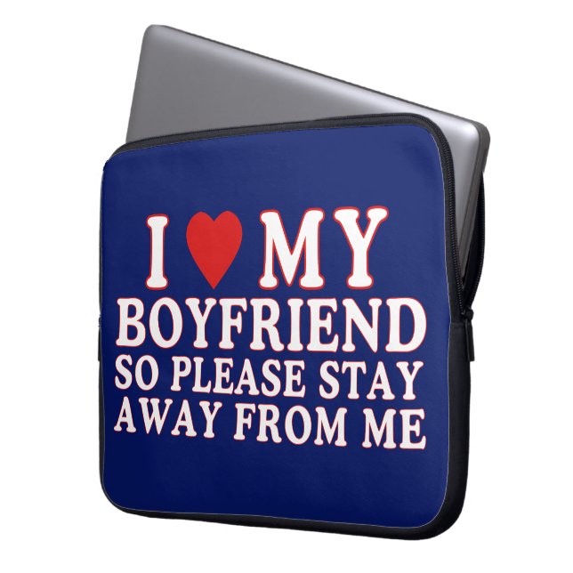 Housse Pour Ordinateur Portable I Love My Boyfriend (devant gauche)