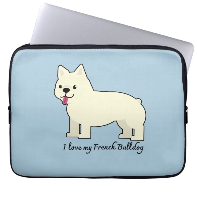 Housse Pour Ordinateur Portable I love my French Bulldog (Devant)