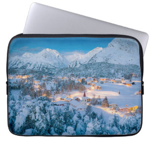 Housse Pour Ordinateur Portable Ice & Snow Graubunden, Engadin, Switzerland