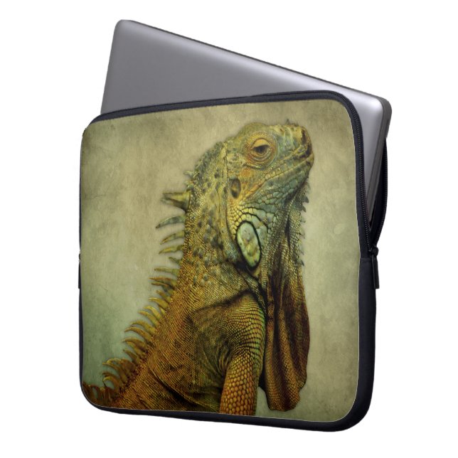 Housse Pour Ordinateur Portable Iguana verte (devant gauche)