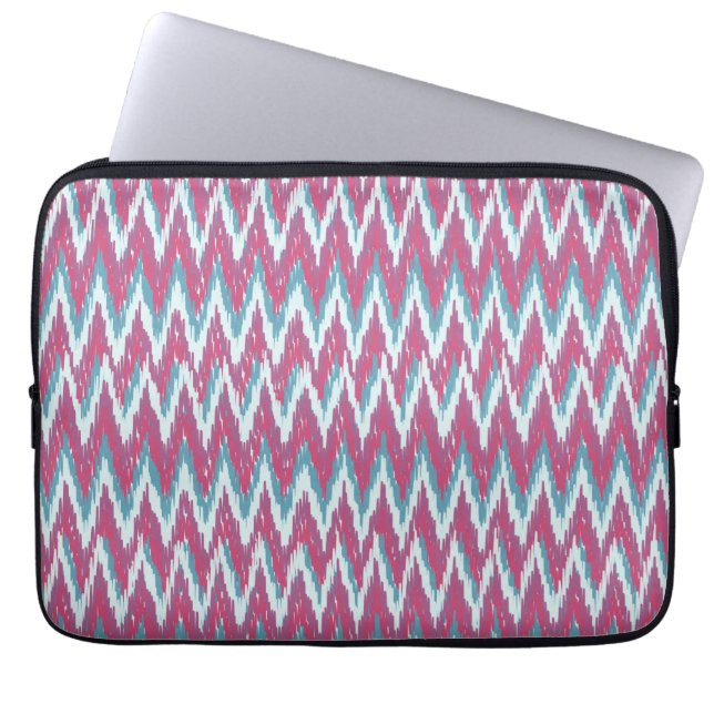 Housse Pour Ordinateur Portable ikat zigzag, effet12.ai (Devant)