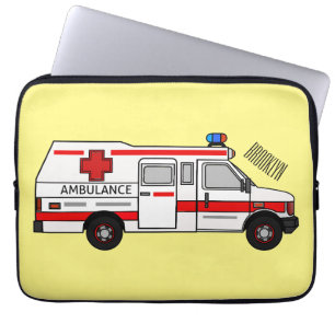 Housse Pour Ordinateur Portable Illustration d'ambulance