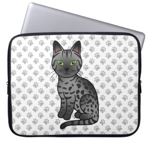 Housse Pour Ordinateur Portable Illustration de chat de dessin animé mignon Egypti