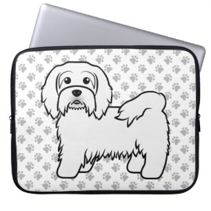Housse Pour Ordinateur Portable Illustration de chien de dessin animé mignon Havan