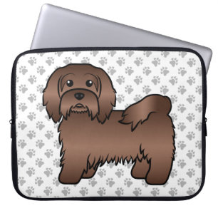 Housse Pour Ordinateur Portable Illustration de chien de dessin animé mignon havan