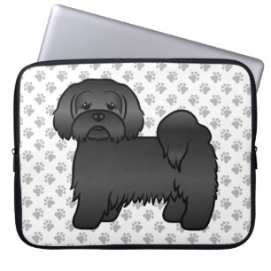 Housse Pour Ordinateur Portable Illustration de chien de dessin animé mignon Lhass