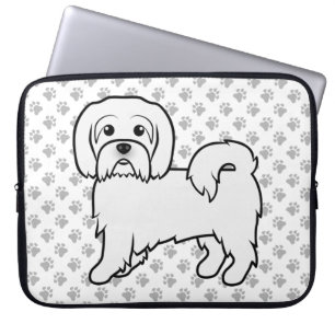 Housse Pour Ordinateur Portable Illustration de chien de dessin mignon en coton de