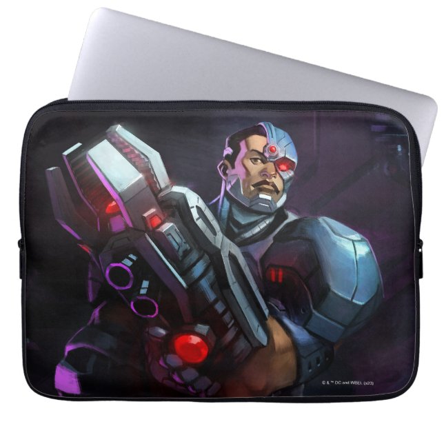 Housse Pour Ordinateur Portable Illustration de Cyborg en crise infinie (Devant)