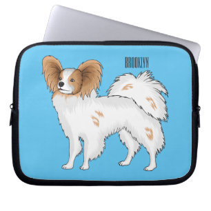 Housse Pour Ordinateur Portable Illustration de dessin pour chien de Papillon