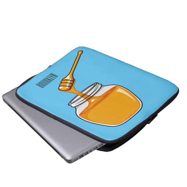 Housse Pour Ordinateur Portable Illustration de dessin sur le miel (Devant bas)