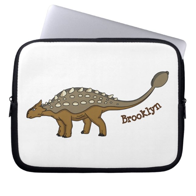 Housse Pour Ordinateur Portable Illustration de dinosaure blindé Ankylosaurus (Devant)