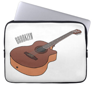 Housse Pour Ordinateur Portable Illustration de guitare acoustique