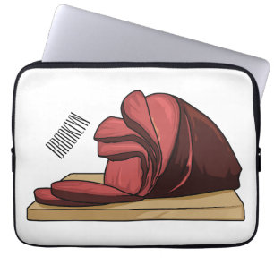 Housse Pour Ordinateur Portable Illustration de jambon