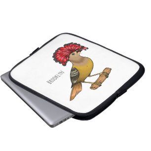 Housse Pour Ordinateur Portable Illustration de la caricature royale d'oiseau
