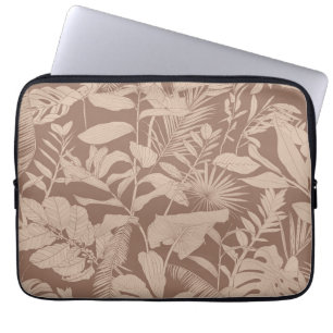 Housse Pour Ordinateur Portable Illustration de la ligne tropicale exotique.