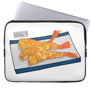 Housse Pour Ordinateur Portable Illustration de la tempura crevette