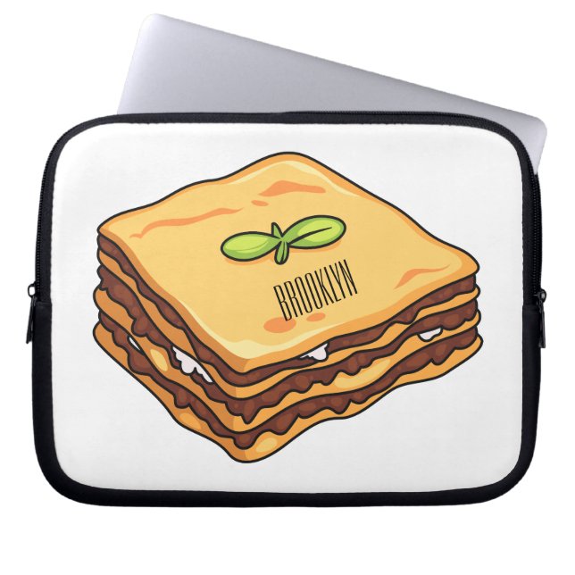 Housse Pour Ordinateur Portable Illustration de Lasagna (Devant)