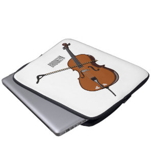 Housse Pour Ordinateur Portable Illustration de violoncelle
