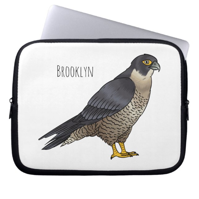 Housse Pour Ordinateur Portable Illustration d'oiseau de faucon pèlerin (Devant)