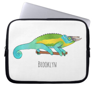 Housse Pour Ordinateur Portable Illustration du caméléon de Jackson