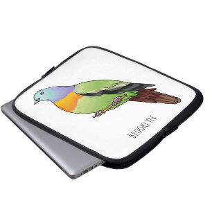 Housse Pour Ordinateur Portable Illustration d'un pigeon à cou rose
