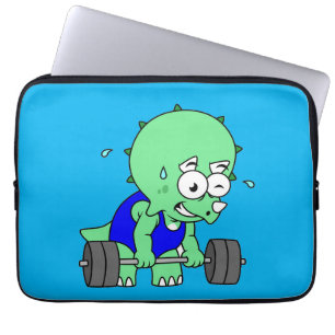 Housse Pour Ordinateur Portable Illustration D'Un Tricératops Poids De Levage.