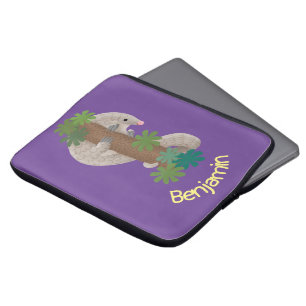 Housse Pour Ordinateur Portable Illustration d'une anteure de pangolin mignonne