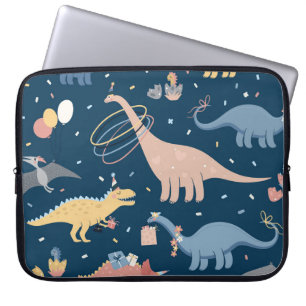 Housse Pour Ordinateur Portable Illustration vintage avec la fête d'anniversaire d