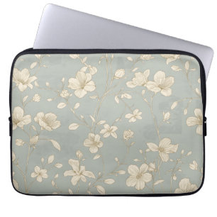 Housse Pour Ordinateur Portable Illustrations botaniques élégantes de style vintag