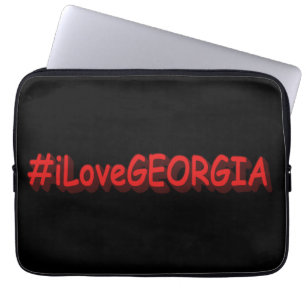 Housse Pour Ordinateur Portable "#iLoveGEORGIA " Joli design. Commandez dès mainte