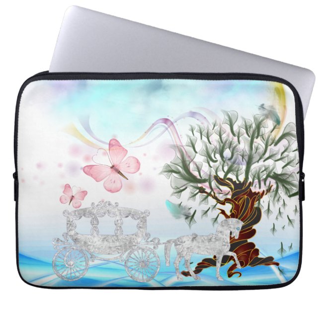 Housse Pour Ordinateur Portable Imaginaire Crystal Horse Carriage (Devant)