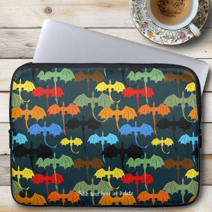 Housse Pour Ordinateur Portable Imaginaire de vol de l'aile Dragon Blue