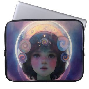Housse Pour Ordinateur Portable Imaginaire éthérée Céleste gardien du rêve d'enfan