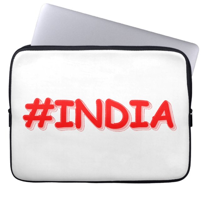 Housse Pour Ordinateur Portable "#India" Joli design. Commandez dès maintenant  (Devant)