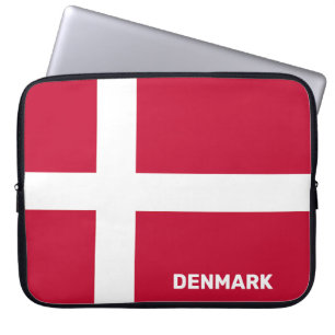 Housse Pour Ordinateur Portable Indicateur Danemark du texte personnalisé