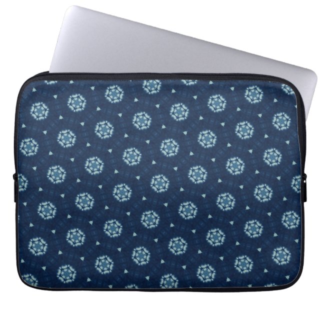 Housse Pour Ordinateur Portable Indigo Spirit : Boho Géométrie africaine (Devant)