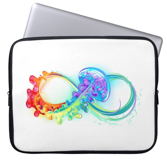 Housse Pour Ordinateur Portable Infinity avec Rainbow Jellyfish (Devant)