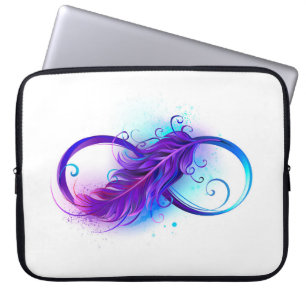 Housse Pour Ordinateur Portable Infinity with purple feather