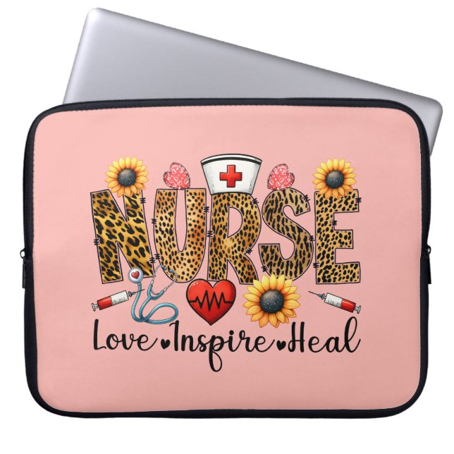 Housse Pour Ordinateur Portable Infirmière, Amour, Inspirer, Soins Portable (Devant)