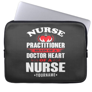 Housse Pour Ordinateur Portable Infirmière Praticien Cerveau D'Un Docteur Coeur De