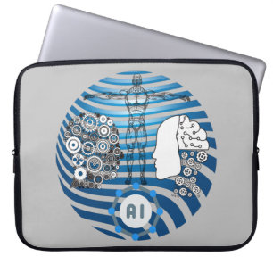 Housse Pour Ordinateur Portable Intelligence artificielle, robots, avenir de Cybor