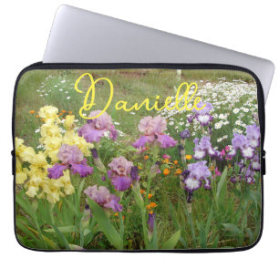 Housse Pour Ordinateur Portable Iris iris fleurs fleuris Cottage Jardin Anniversai