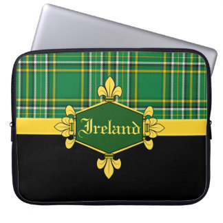 Housse Pour Ordinateur Portable Irlande National Tartan, Personnaliser du nom