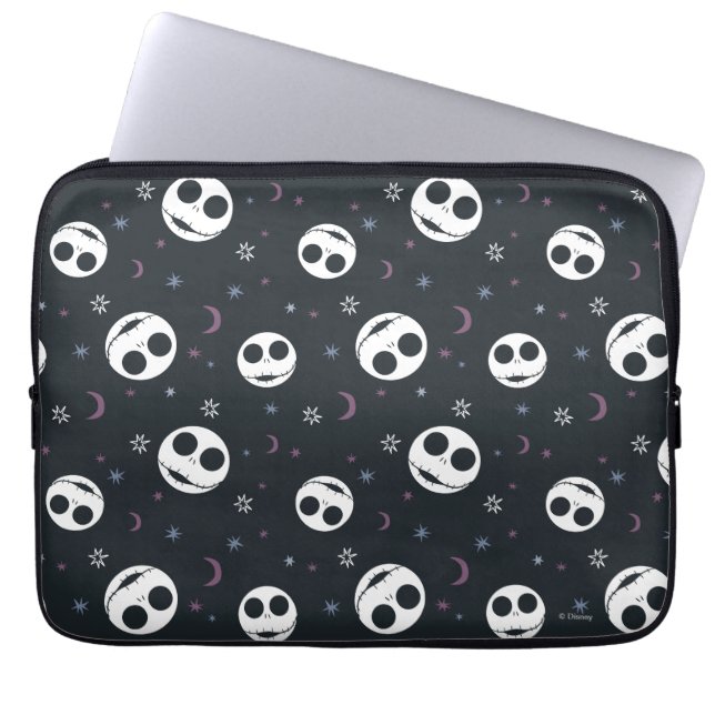 Housse Pour Ordinateur Portable Jack Skellington Head & Stars Pattern (Devant)
