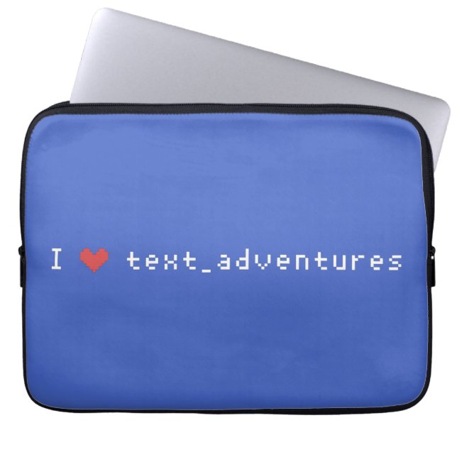 Housse Pour Ordinateur Portable J'ai coeur les aventures textuelles (Devant)